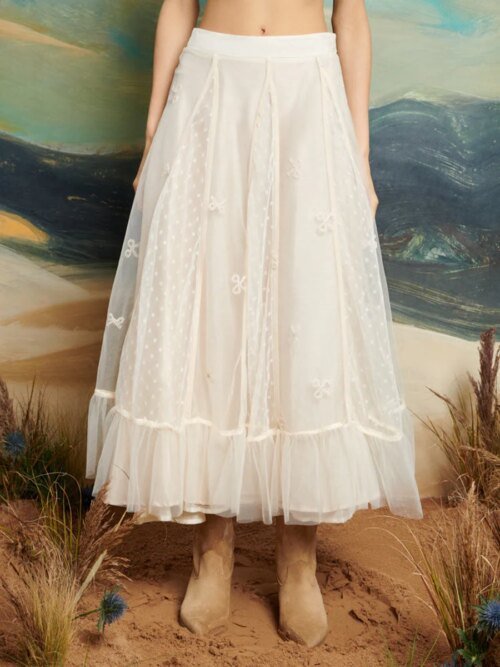 2BD6FD06-09F8-CE75-7687-D7FC4AA45553 DREAM Jolene Tulle Ruffle Midi Skirt
