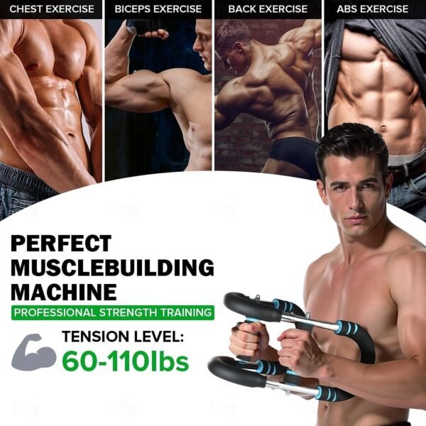 31f3a9922c030e4f453ab98e41f346af Twister Arm Exerciser, Adjustable Spring Workout Bar, Forearm Triceps Chest Enhanced Exercise Strengthener,Portable Home Fitness Equipment