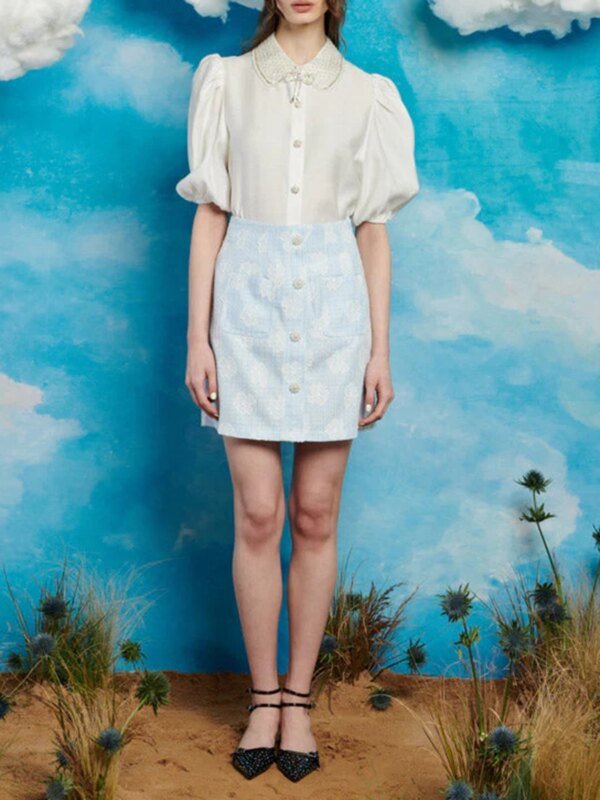 39E9AC31-D528-4844-EDC9-E4BD019F37AB Rodeo Tweed Mini Skirt