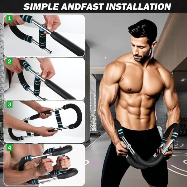 58afebc4e65c2959eec00e16af7539a2 Twister Arm Exerciser, Adjustable Spring Workout Bar, Forearm Triceps Chest Enhanced Exercise Strengthener,Portable Home Fitness Equipment