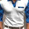Men's Business Casual Striped Long-Sleeved Polo Shirt