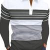 Men's Business Casual Striped Long-Sleeved Polo Shirt