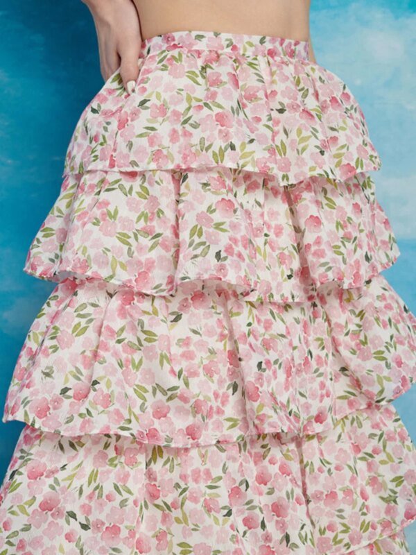 A4CCD87A-1AD9-C648-00C0-3A2A6D769806 Wild Hearts Tiered Midi Skirt