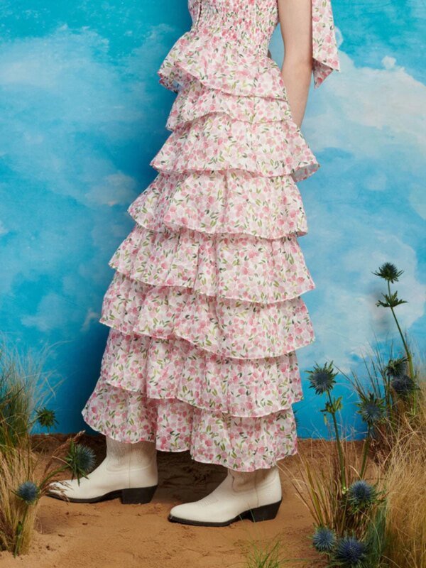 CFE8FB04-9F03-49E9-2AC0-7A5F137AE84D Wild Hearts Tiered Midi Skirt